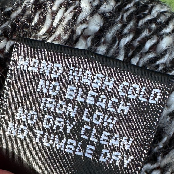 Maddison Women’s Black and White Knit Open Front Hooded Cardigan Large - Picture 6 of 6